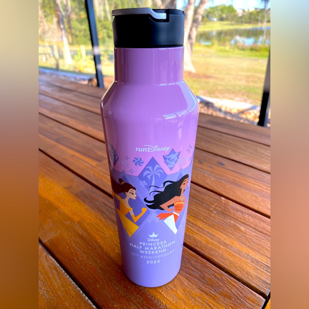 Disney run 2023, princess, marathon, corkcicle water bottle ❤️